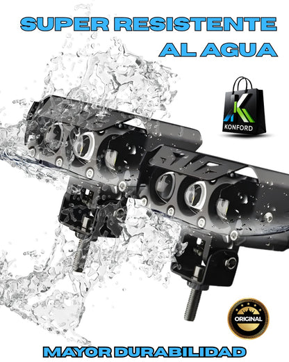 FAROS LED ULTRA POTENTES AMBAR 2 EN 1